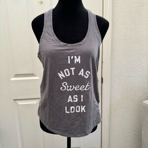 Victoria's Secret I’m Not as Sweet as I Look, Racerback Tank Top Size S